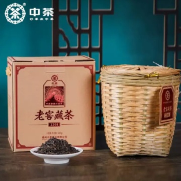 2022年中茶六堡三年陈 老窖藏茶2208 梧州陈年黑茶500g萝